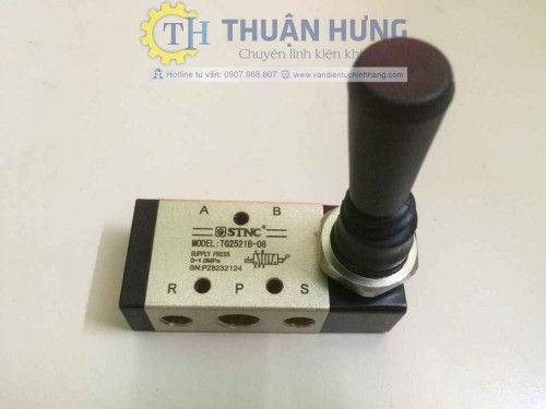 Van Gạt Tay Khí Nén STNC TG2521B-08 (Van Khí Nén 5/2, Ren 13mm)