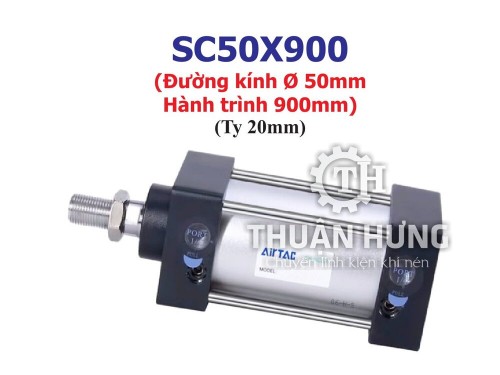 Xi lanh khí nén AIRTAC SC50x900 (Đường kính phi 50mm x hành trình 900mm)