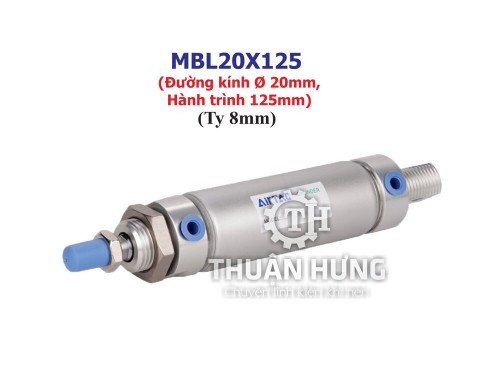 Xi lanh khí nén AIRTAC MBL20x125 (Đường kính phi 20mm x hành trình 125mm)