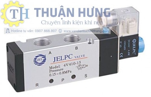 Van Điện Từ Khí Nén JELPC 4V410-15 (Van Hơi 5/2, Ren 1/2, 21mm)