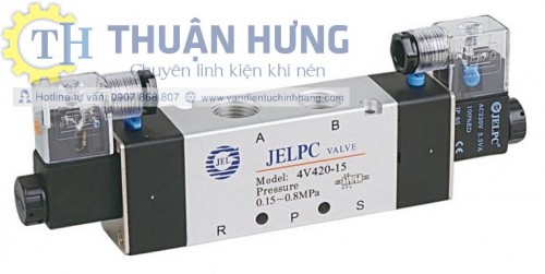 Van Điện Từ Khí Nén JELPC 4V420-15 (Van Hơi 5/2, Ren 1/2, 21mm)