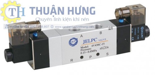 Van Điện Từ Khí Nén JELPC 4V430-15 (Van Khí Nén 5/3, Ren 1/2, 21mm)