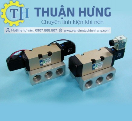 Van Khí Nén TPC DS6120-06 (Van Điện Từ Khí Nén 5/2, 1 Đầu Coil Điện, Ren 27mm)