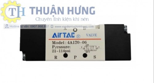 Van Khí Nén 5/2 AIRTAC 4A120-06 (Van Tác Động Kép Bằng Khí Nén Ren 13mm)