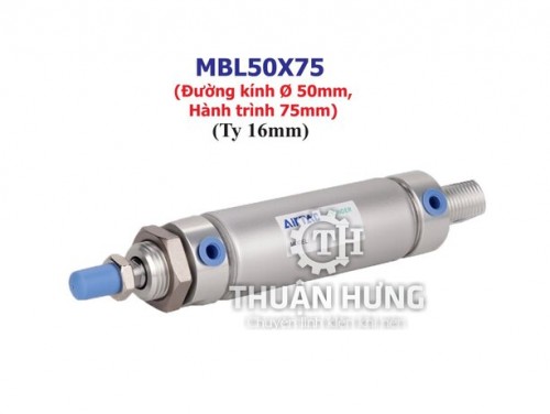 Xi lanh khí nén AIRTAC MBL50x75 (Đường kính phi 50mm x hành trình 75mm)