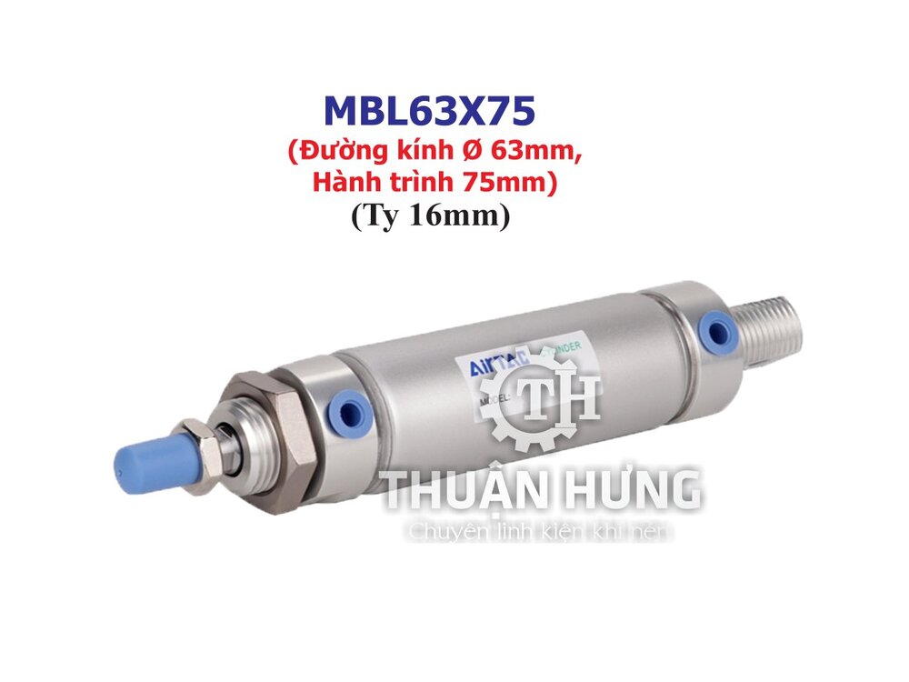Xi lanh khí nén AIRTAC MBL63x75 (Đường kính phi 63mm x hành trình 75mm)