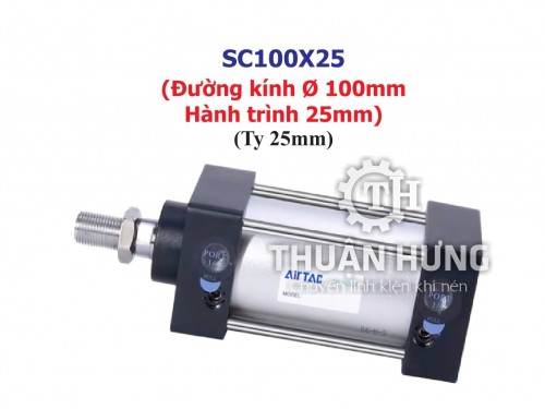 Xi lanh khí nén AIRTAC SC100x (Đường kính phi 100mm x hành trình mm)