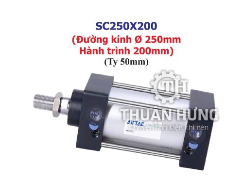 Xi lanh khí nén AIRTAC SC250X200| Đường kính phi 250mm x hành trình 200mm