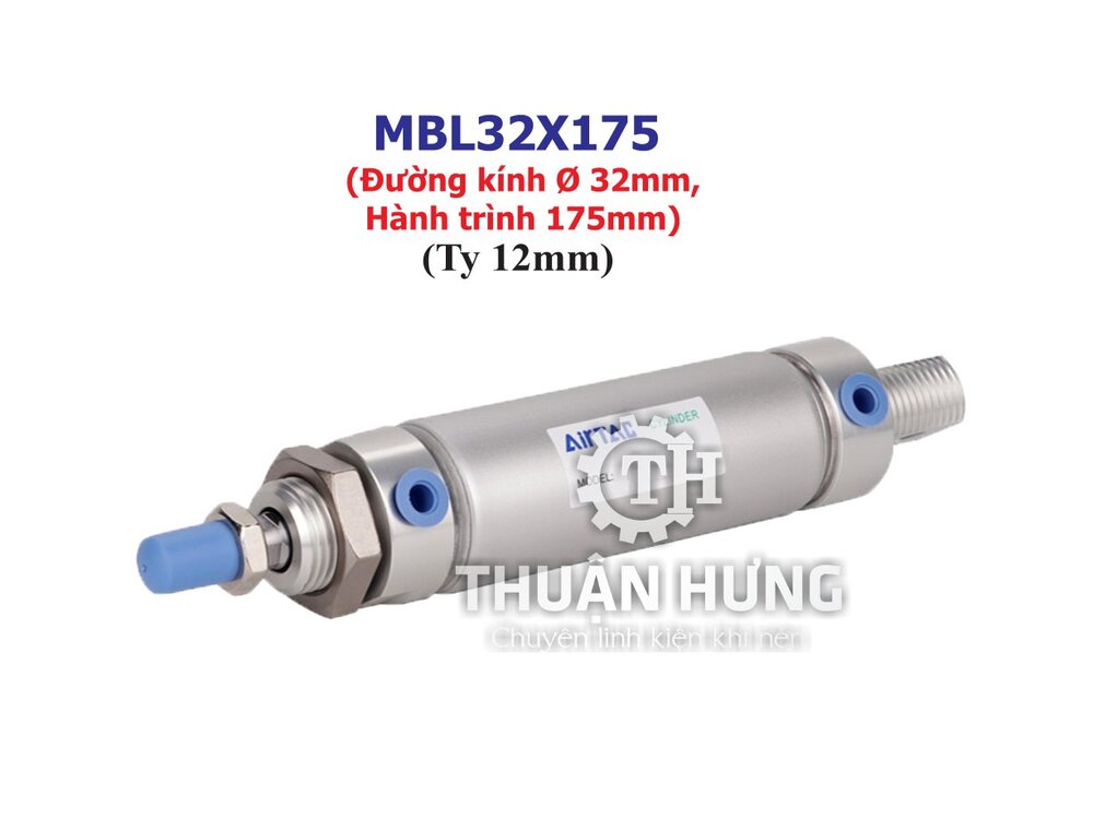 Xi lanh khí nén AIRTAC MBL32x175 (Đường kính phi 32mm x 175hành trình 125mm)